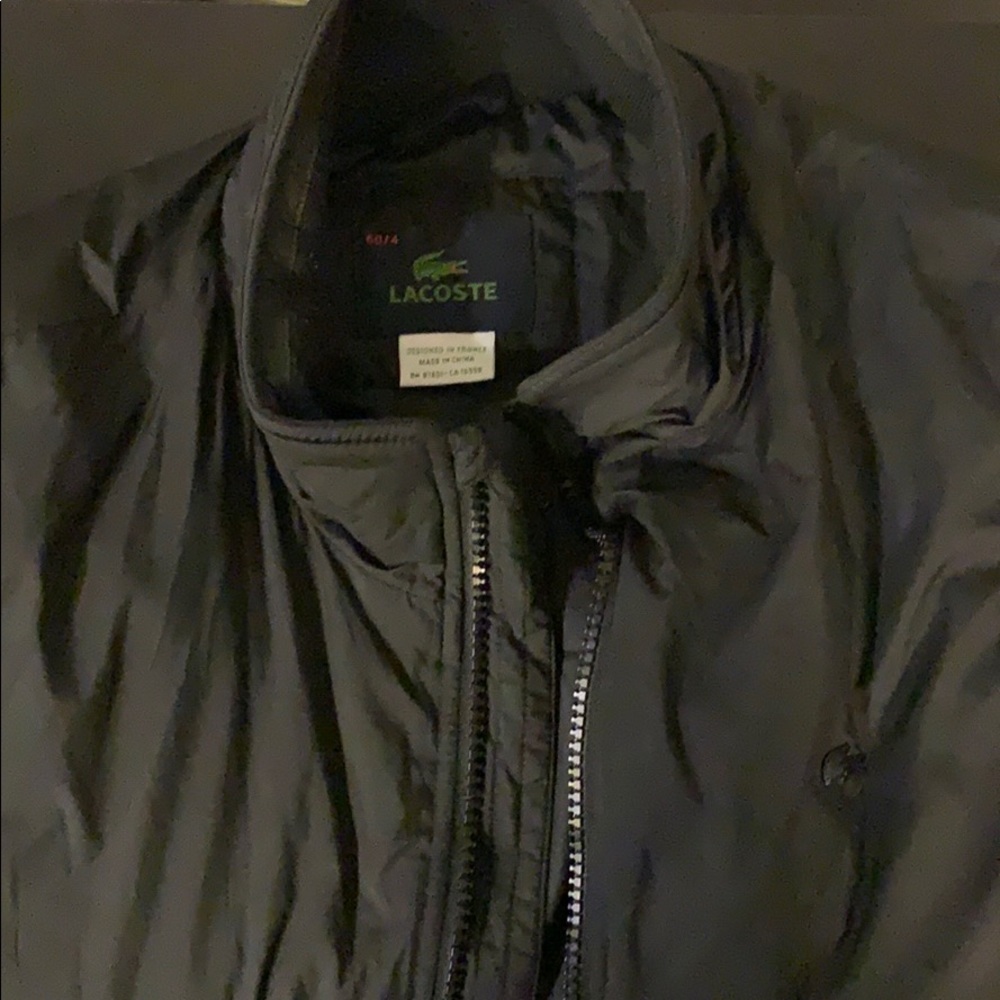 black Lacoste sleeveless insulated vest
